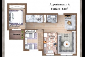 Appartement -Terrasse à vendre à ain chock, casablanca - dar el beida7500ain chock, casablanca - dar el beida7500